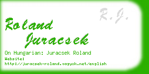 roland juracsek business card